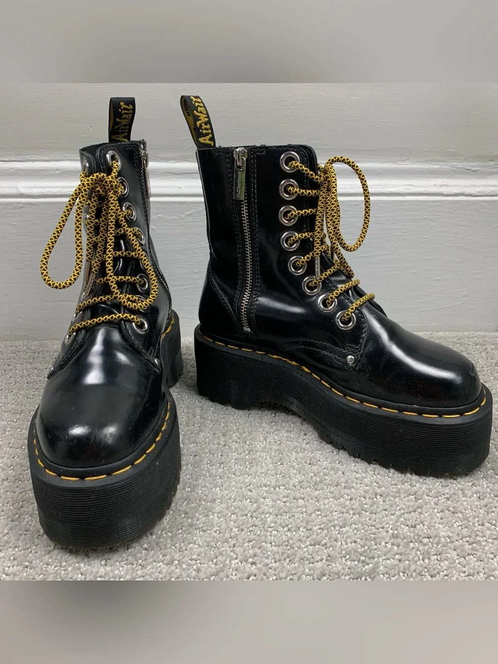 Dr Martens Jadon Max 2” Platform Boots Women’s 6 Goth Punk Grunge Rock